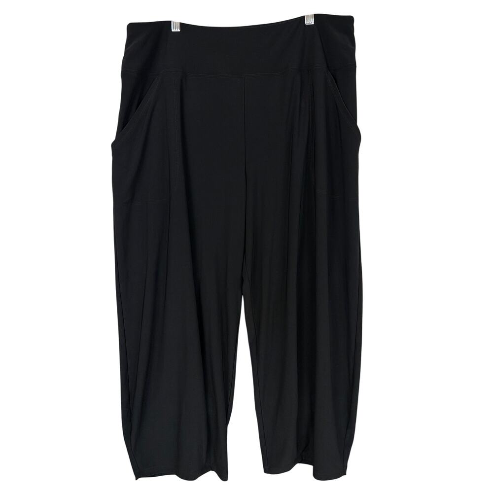 Sympli Black Loose Fit Banded Waist Pocket Pants Size 18